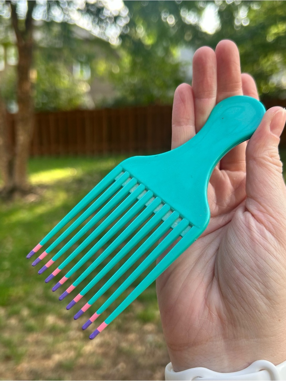 Vintage 80s 90s Goody Hair Dipped Pick Lift Comb